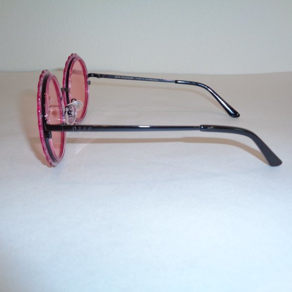 Diff Eyewear DIXIE Pink Glitter New Sunglasses main image 7